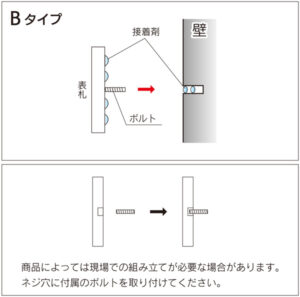 表札｜Bタイプ（ボルト）の取り付けガイド