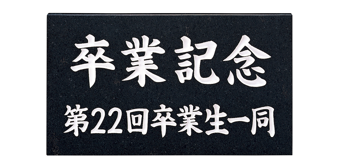 福彫 表札 銘板 黒ミカゲ AZ-3【送料無料】（同梱・代引不可）-
