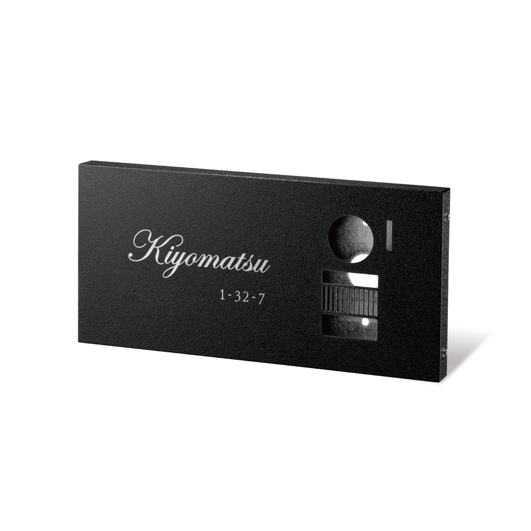 インターホンをおしゃれに覆う表札｜ステンレス｜インターホンサイン｜PTF-1